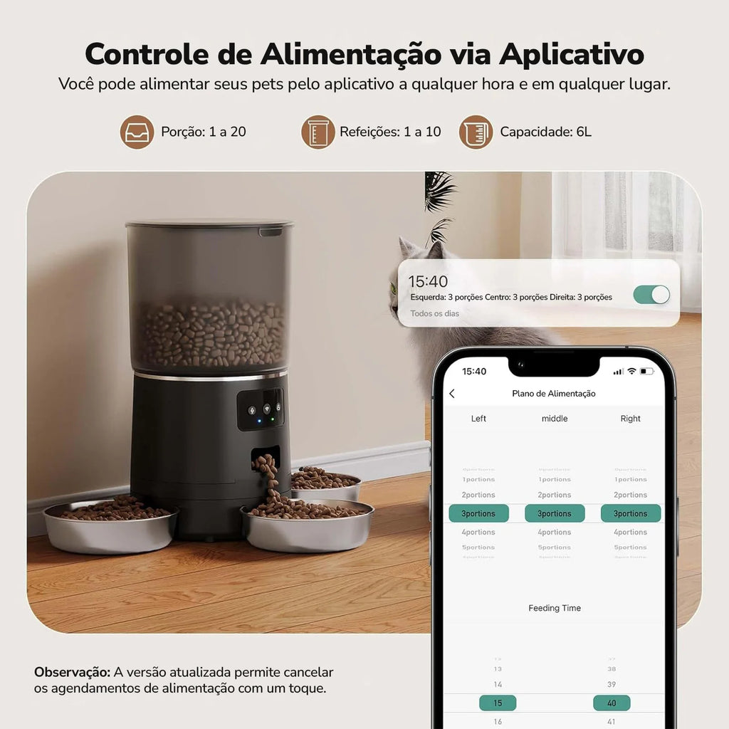 Alimentador Inteligente NewPet com Controle por App