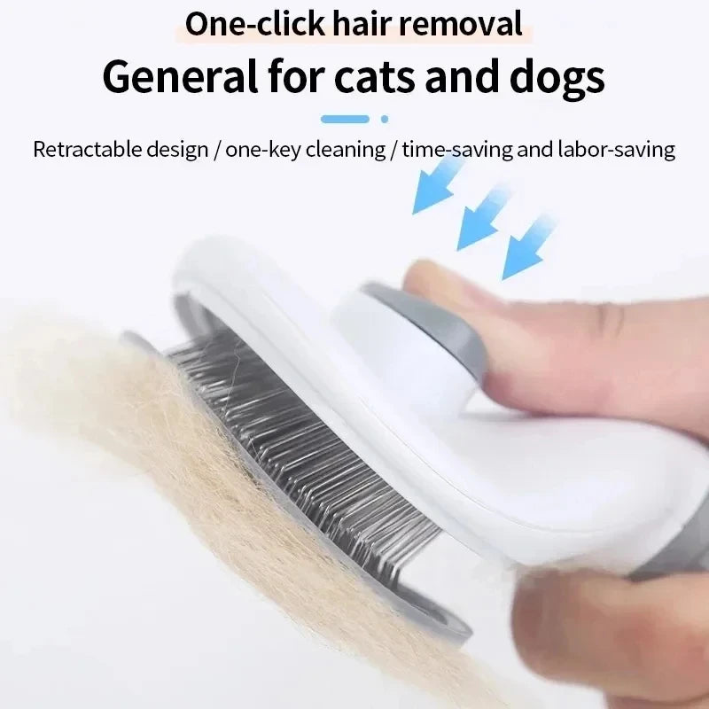 Escova Autolimpante Premium para Cães e Gatos